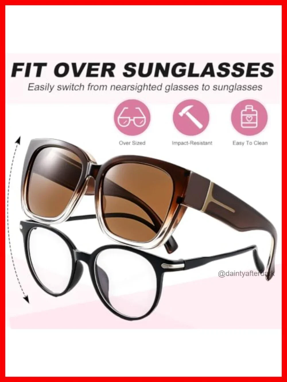 Oversized Over Glasses Sunglasses 3 Pack Polarized TAC Lens UV400 Protection